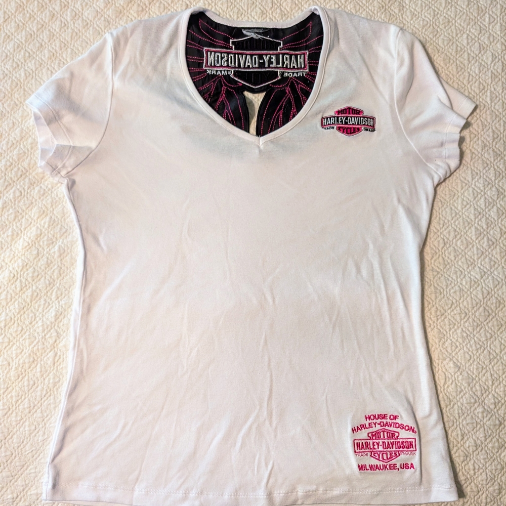 Harley-Davidson White Short Sleeve Tee